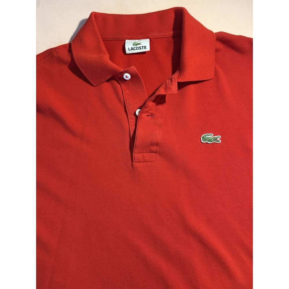 Lacoste Polo Red Men's Size 5 (S/M) – Classic 100% Cotton